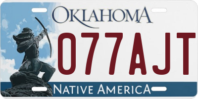 OK license plate 077AJT