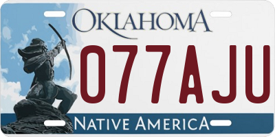 OK license plate 077AJU