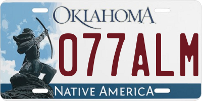 OK license plate 077ALM