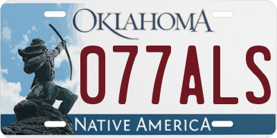 OK license plate 077ALS