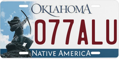 OK license plate 077ALU