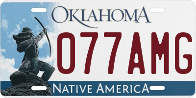 OK license plate 077AMG