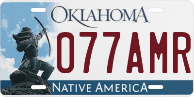 OK license plate 077AMR