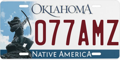 OK license plate 077AMZ