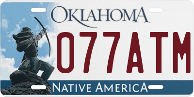 OK license plate 077ATM