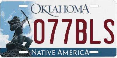 OK license plate 077BLS