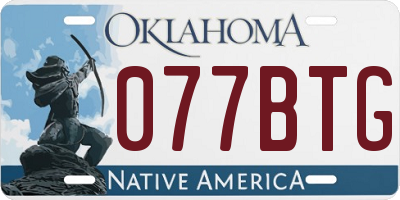 OK license plate 077BTG