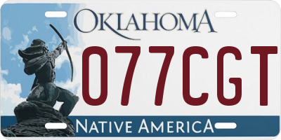OK license plate 077CGT