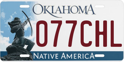 OK license plate 077CHL