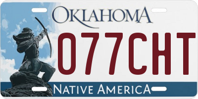 OK license plate 077CHT