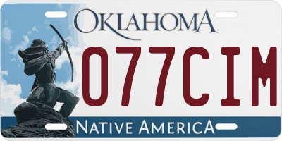 OK license plate 077CIM