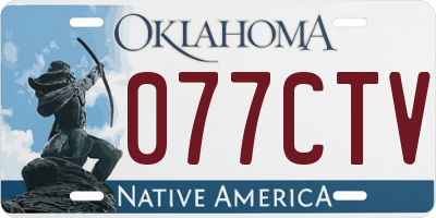 OK license plate 077CTV