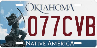 OK license plate 077CVB