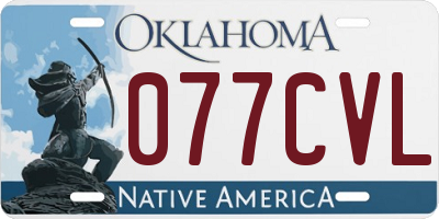 OK license plate 077CVL
