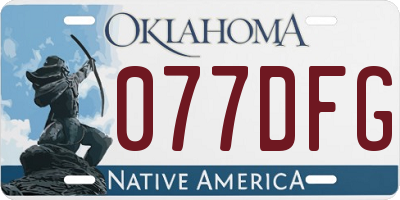 OK license plate 077DFG