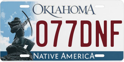 OK license plate 077DNF
