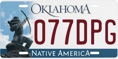 OK license plate 077DPG