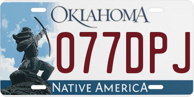 OK license plate 077DPJ
