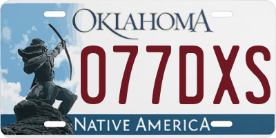 OK license plate 077DXS
