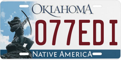 OK license plate 077EDI