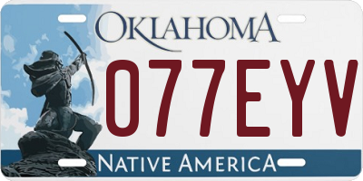 OK license plate 077EYV