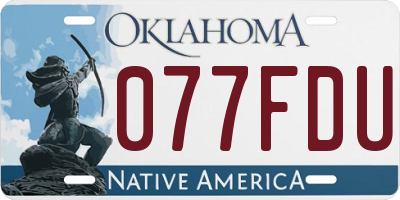 OK license plate 077FDU