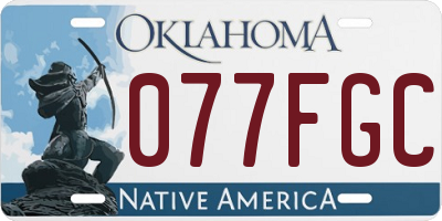 OK license plate 077FGC
