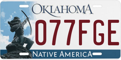 OK license plate 077FGE
