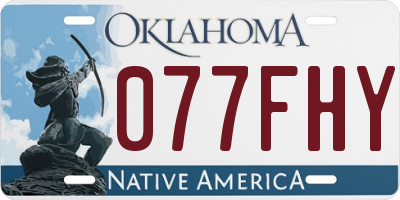 OK license plate 077FHY