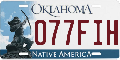 OK license plate 077FIH