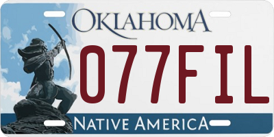 OK license plate 077FIL