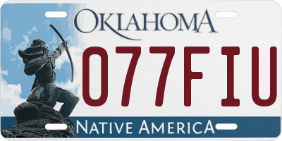 OK license plate 077FIU