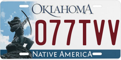 OK license plate 077TVV