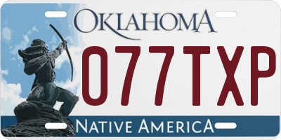 OK license plate 077TXP