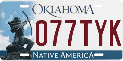 OK license plate 077TYK