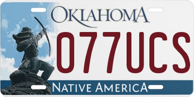 OK license plate 077UCS