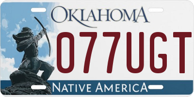 OK license plate 077UGT