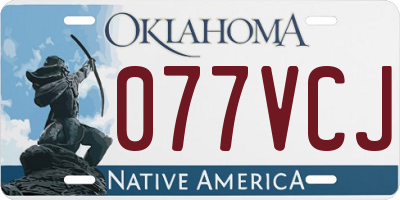 OK license plate 077VCJ