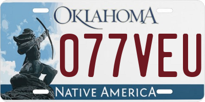 OK license plate 077VEU
