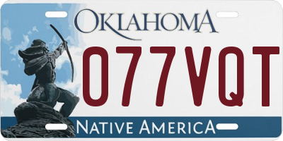 OK license plate 077VQT