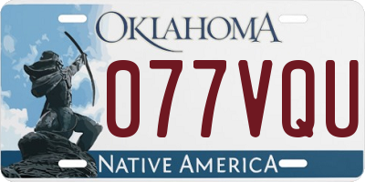 OK license plate 077VQU