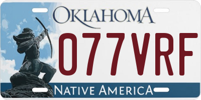 OK license plate 077VRF
