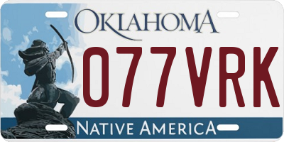 OK license plate 077VRK