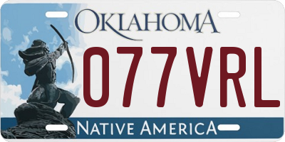 OK license plate 077VRL