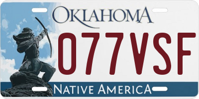 OK license plate 077VSF
