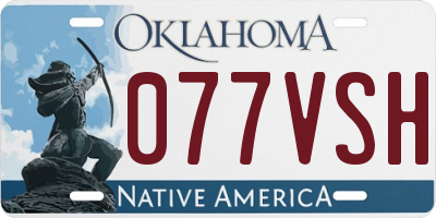 OK license plate 077VSH
