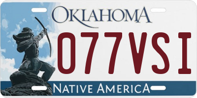 OK license plate 077VSI
