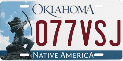 OK license plate 077VSJ