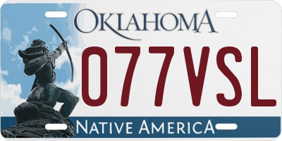 OK license plate 077VSL