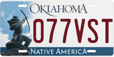 OK license plate 077VST